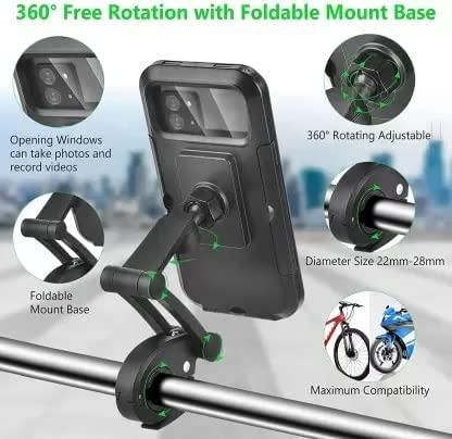 Universal 360 Rotation Bike Waterproof Cell Phone Holder. - Premium  from Mystical9 - Just Rs 800 /- Shop now at Mystical9.com