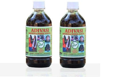 ADIVASI BHRINGRAJ AIVASI BHRINGRAJ HERBAL HAIR OIL Hair Oil (500 ml) Pack Of 2 - Premium  from Mystical9 - Just Rs 550 /- Shop now at Mystical9.com