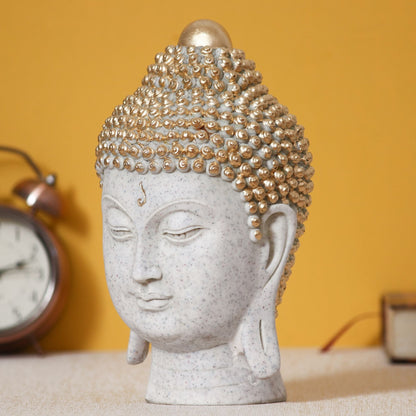 eCraftIndia Decorative Buddha Head Polyresin Showpiece - Premium  from Mystical9 - Just Rs 700 /- Shop now at Mystical9.com