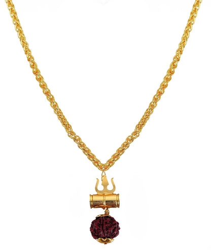 Luxurious Men's Gold Plated Pendant With Chain Vol 2 - Premium  from Mystical9 - Just Rs 600 /- Shop now at Mystical9.com